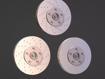 Disk Brakes Pack Low-poly 3D model