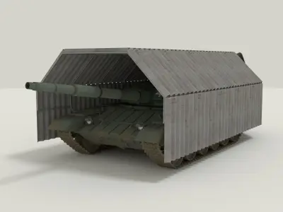 T-72 Russian Turtle Tank 3D model