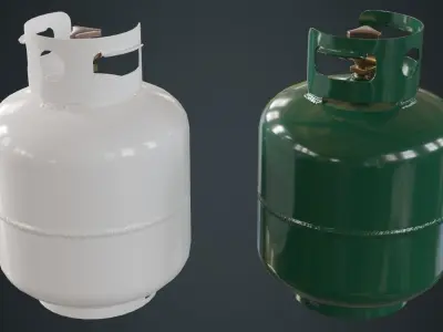Propane Tank 1A Low-poly 3D model