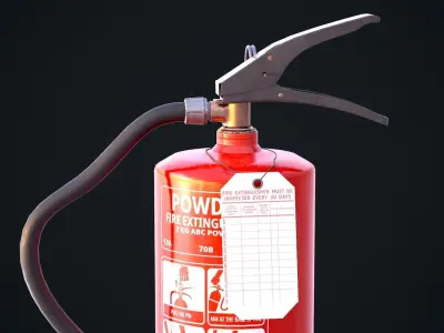 Fire Extinguisher Low-poly 3D model 19
