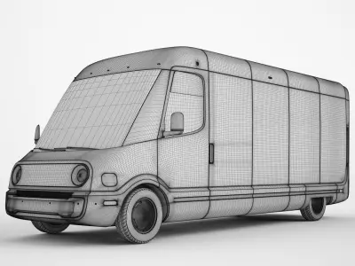 Generic Electric Delivery Van 01 3D model