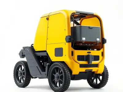Autonomous Delivery Robot Compact Model Pack Low-poly 3D model