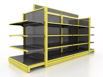 Shelf 3D model 9 in supermarket 3D model