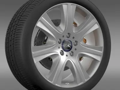 Mercedes Benz S 600 guard wheel 3D model