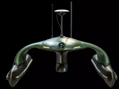 USV Sonobot 5 Surface Drone Military PBR Low-poly 3D model