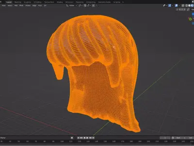 Custom3Dprint Minifigure Accessory - Minifigure Hair S2 - 123 3D print model