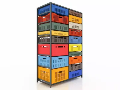 Plastic Mesh Box 3D model 3D model