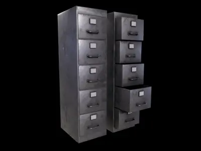 Cabinet V1 - 004 Low-poly 3D model
