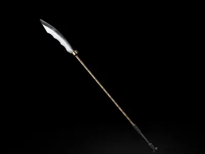 Spear Low-poly 3D model 2