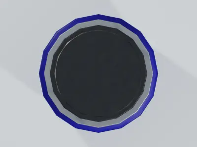 Plastic Open Head Drum 120L Low-poly 3D model