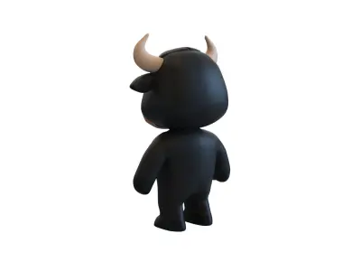 High-Quality 3D Cartoon Bull  3D model