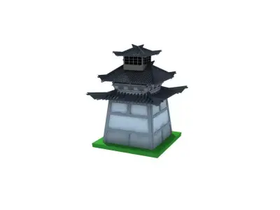 Bell tower-Chinese ancient building 3d model download 3D model