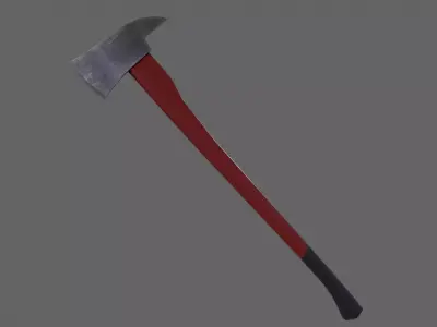 PBR Fire Axe V2a Low-poly 3D model