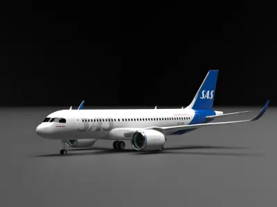 Airbus A320 NEO SAS Livery  3D model