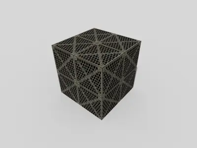 low poly metal crate Low-poly 3D model shop