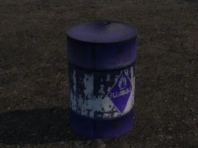 Oil Barrels Low-poly 3D model