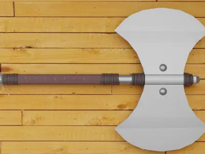 Low poly viking weapons Free low-poly 3D model