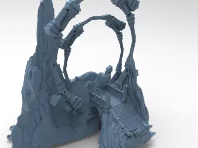 Enlightenment mountain Bridge portal  3D model