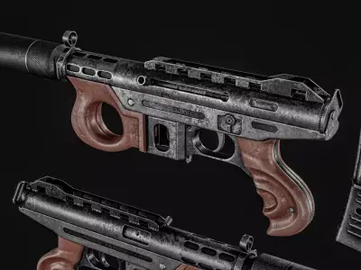 Agram 2000 SMG Low-poly 3D model