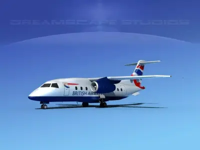 Dornier 328Jet British Airways 3D model