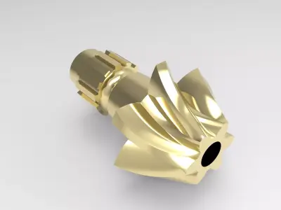 Helical Bevel Gear Free 3D print model