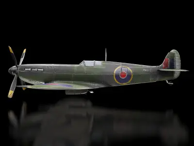 AIRCRAFT SUPERMARINE SPITFIRE - CGTRADER Low-poly 3D model