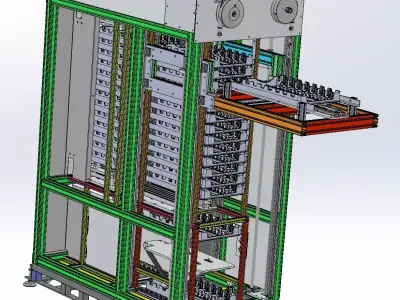 Automotive bumper production line 3D model