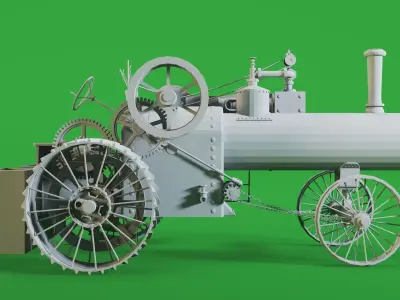 5- Steam Tractors- High detail 3d models Low-poly 3D model