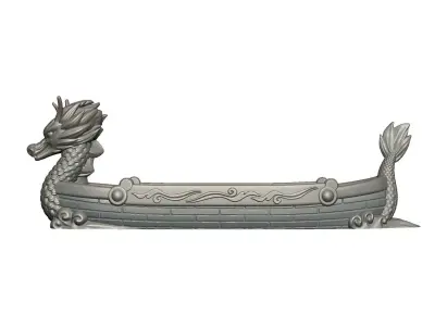Chinese dragon boat 3D print model shop