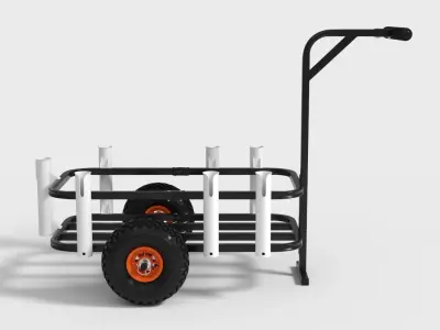 VEVOR BEACH FISHING CART Low-poly 3D model