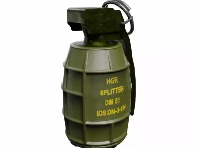 Grenade DM 51 Low-poly 3D model