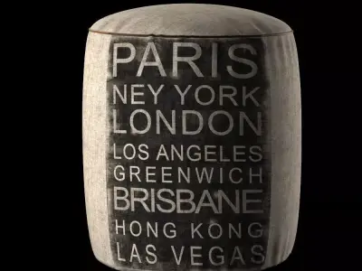 Pouffe St James 3D model