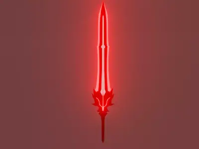 Sci-fi Sword Low-poly 3D model get