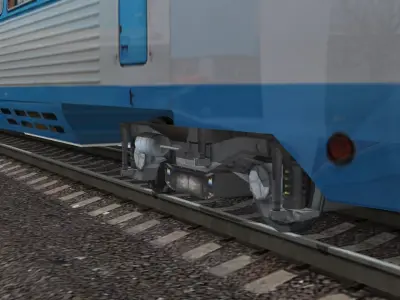 RA-2 rail bus Low-poly 3D model