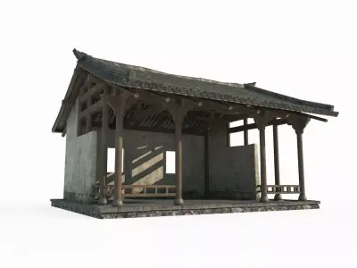 Asian Ancient Architecture Sundry Room 3D model