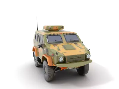 Camo Tactical Vehicle model pack Low-poly 3D model