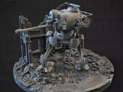 Chicken Panzer Recon Static Set 32mm 3D print model