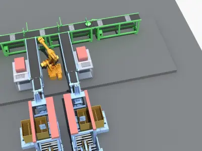 Industrial Equipment 25 - Automatic Packaging Line 3D model
