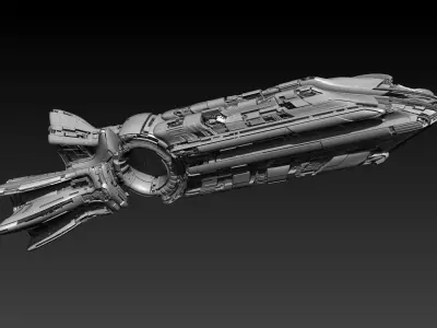 Spaceship Concept 3D model purchase