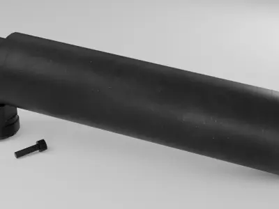 NRG CLOSED-TYPE MUZZLE BRAKE - SILENCER 3D MODEL - GAME READY Low-poly 3D model
