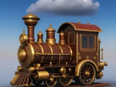 Royal Steam Express - Steampunk Fantasy Locomotive 3D print model