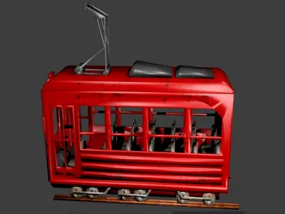 streetcar tram printable model 3D model