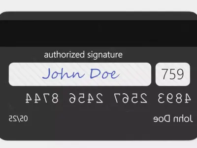 Credit Card V6 - Generic Payment Prop with Custom Design 3D model