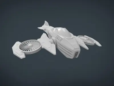 Police aircraft Low-poly 3D model