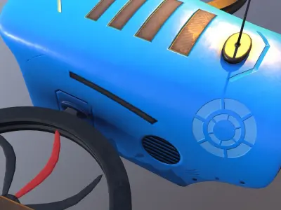 Stylized Pbr Drone with Gun  3D model
