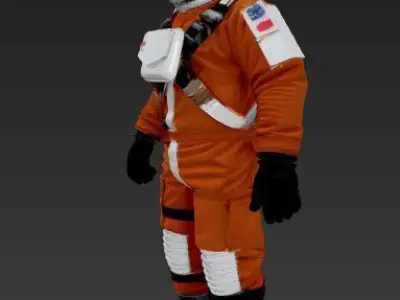 Rocket Man Body and Hands Rigged 3D Model 3D model