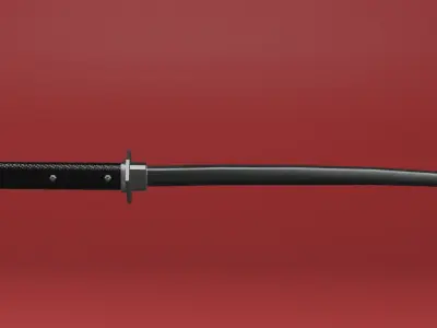 Tactical Katana  Low-poly 3D model