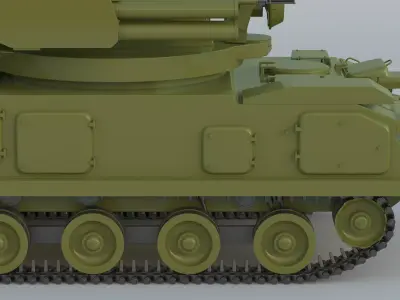 2K22 Tunguska SA 19 Grison Free low-poly 3D model purchase