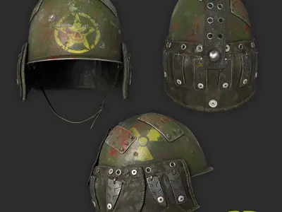 Military helmet Low-poly 3D model buy