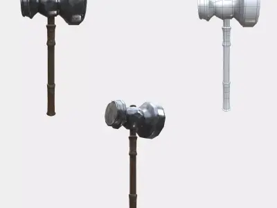 War Hammer Low-poly 3D model purchase